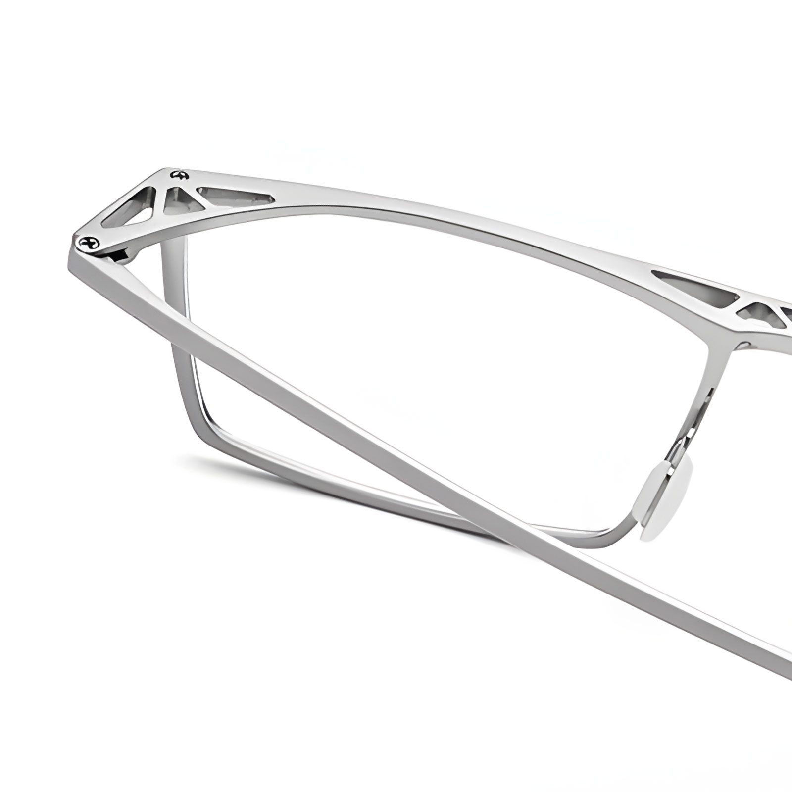 Silver pure titanium frame